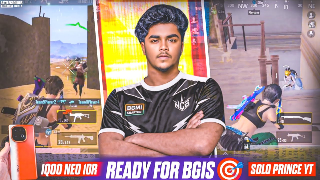 READY FOR BGIS🎯 TOURNAMENT & SCRIMS Highlights  | IQOO NEO 10R | SOLO PRINCEYT | 