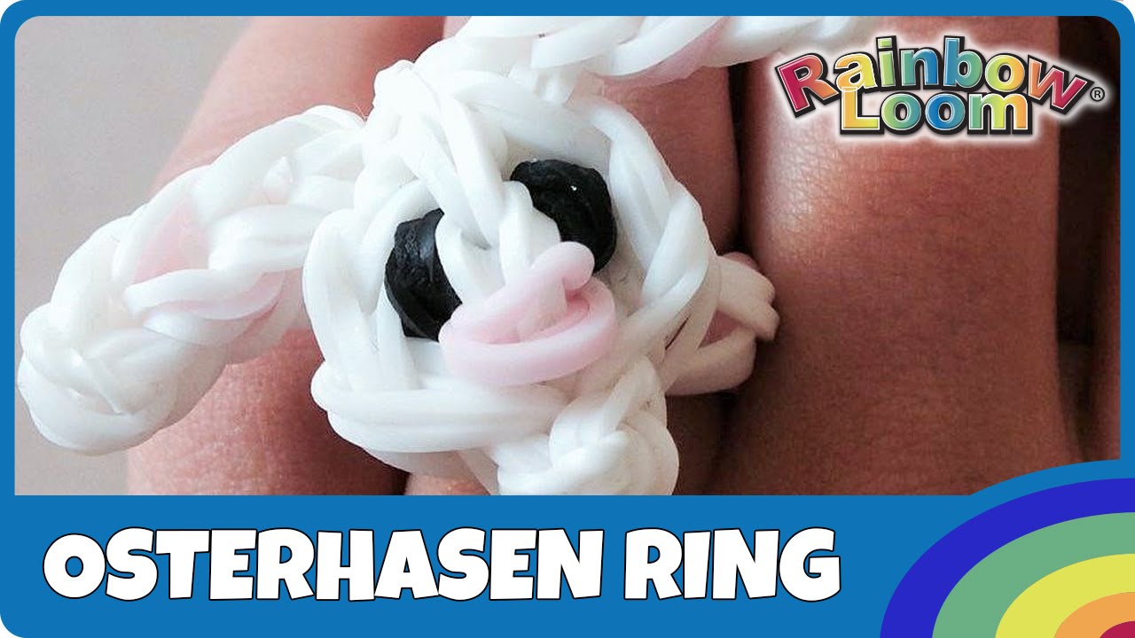 Rainbow Loom Osterhasen-Ring - deutsche Anleitung -