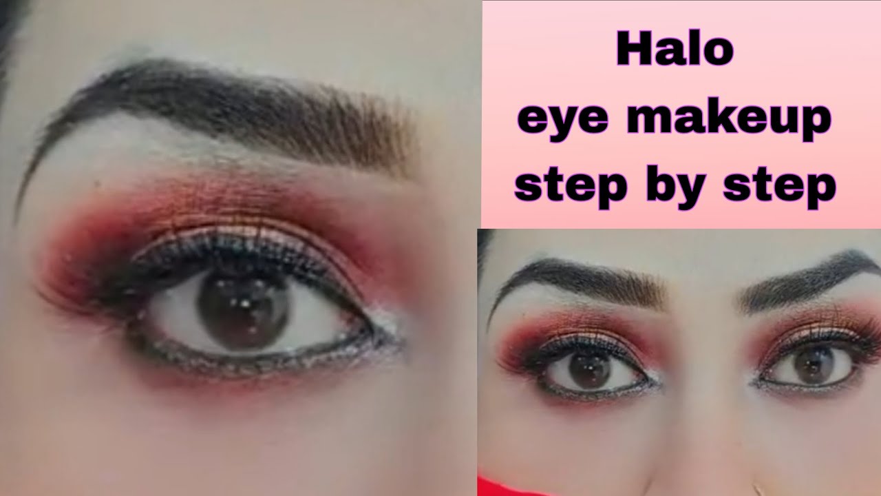 Halo eye makeup step by step ll Eye makeup 