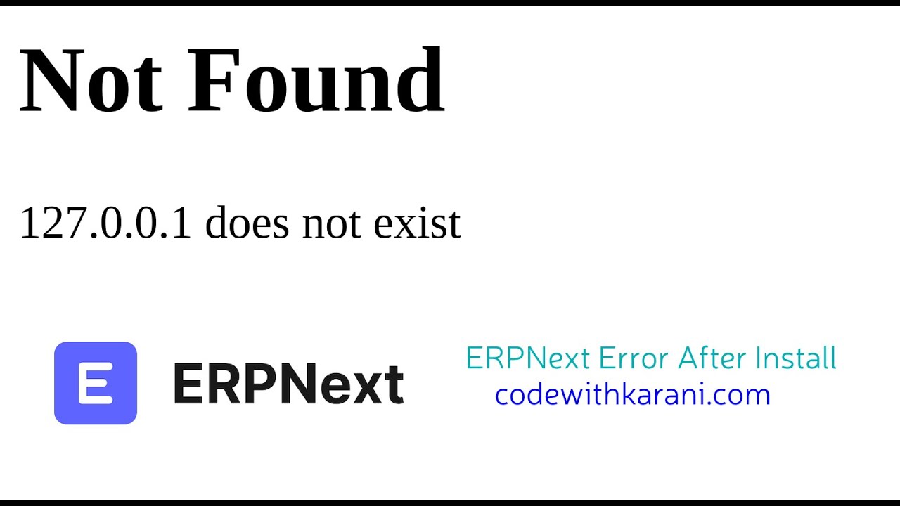 Ошибка ERPNext после установки &mdash; 127.0.0.1 не существует
