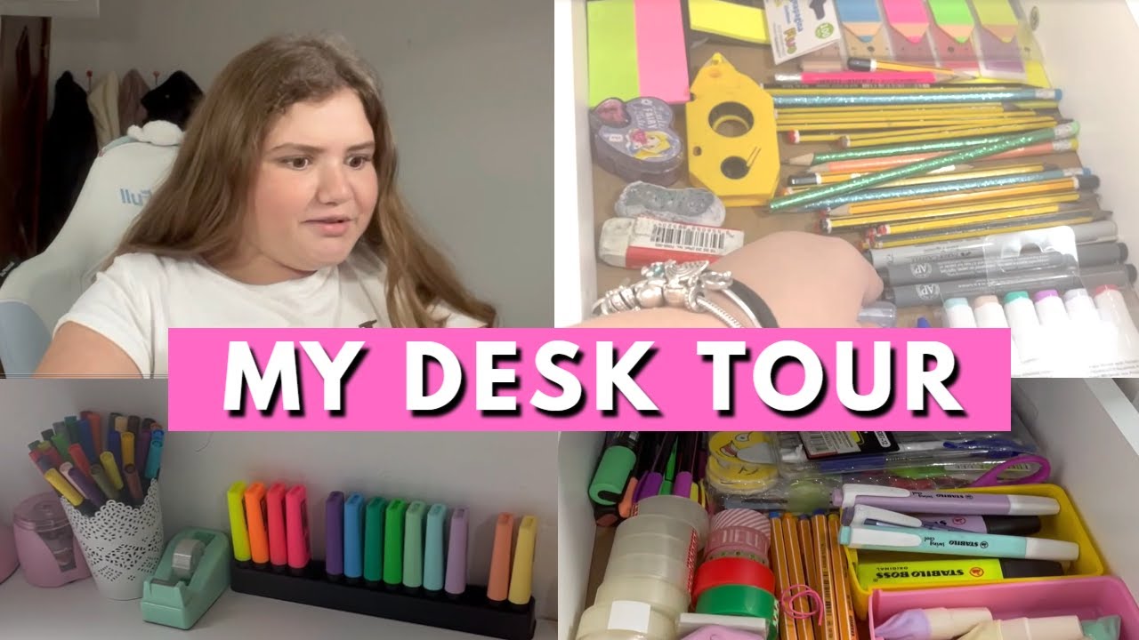 Tour Della Scrivania || How to organize the desk for school ~ DESK TOUR | Marghe Giulia Kawaii
