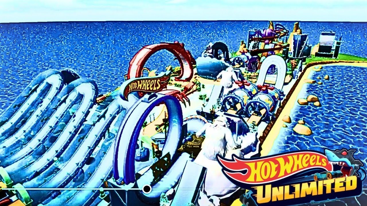 HOT wheels unlimited run fun jump burn and race in my new track