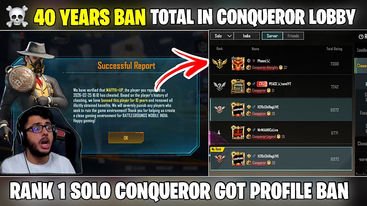 RANK 1 HACKER GOT BAN AGAIN 😂 H2R CHIRAG BGMI INVESTIGATOR OFFICER💀