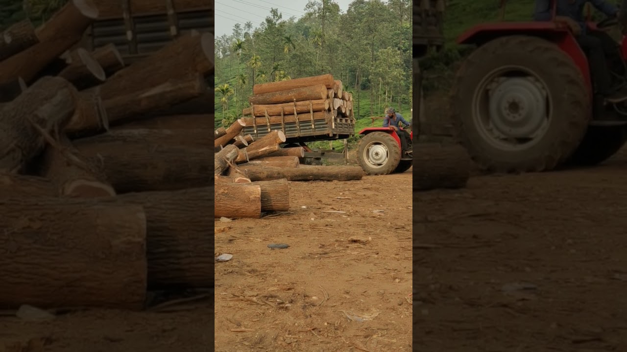 amazing tractor unloading....