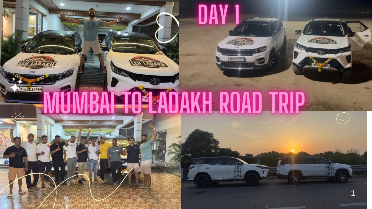 Mumbai to ladakh Road trip By Car #dreamroadtrip nonstop 32 hours 1600 KM driving #friends #vlog 