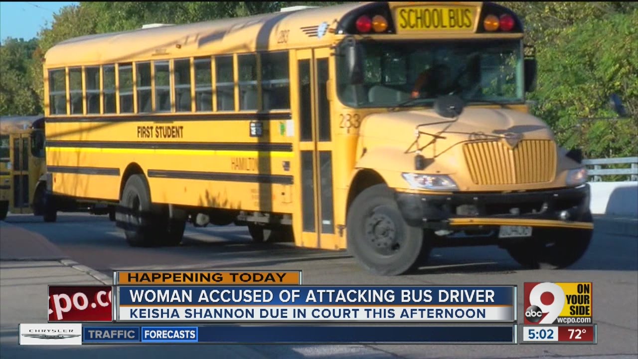 Woman accused of attacking school bus driver