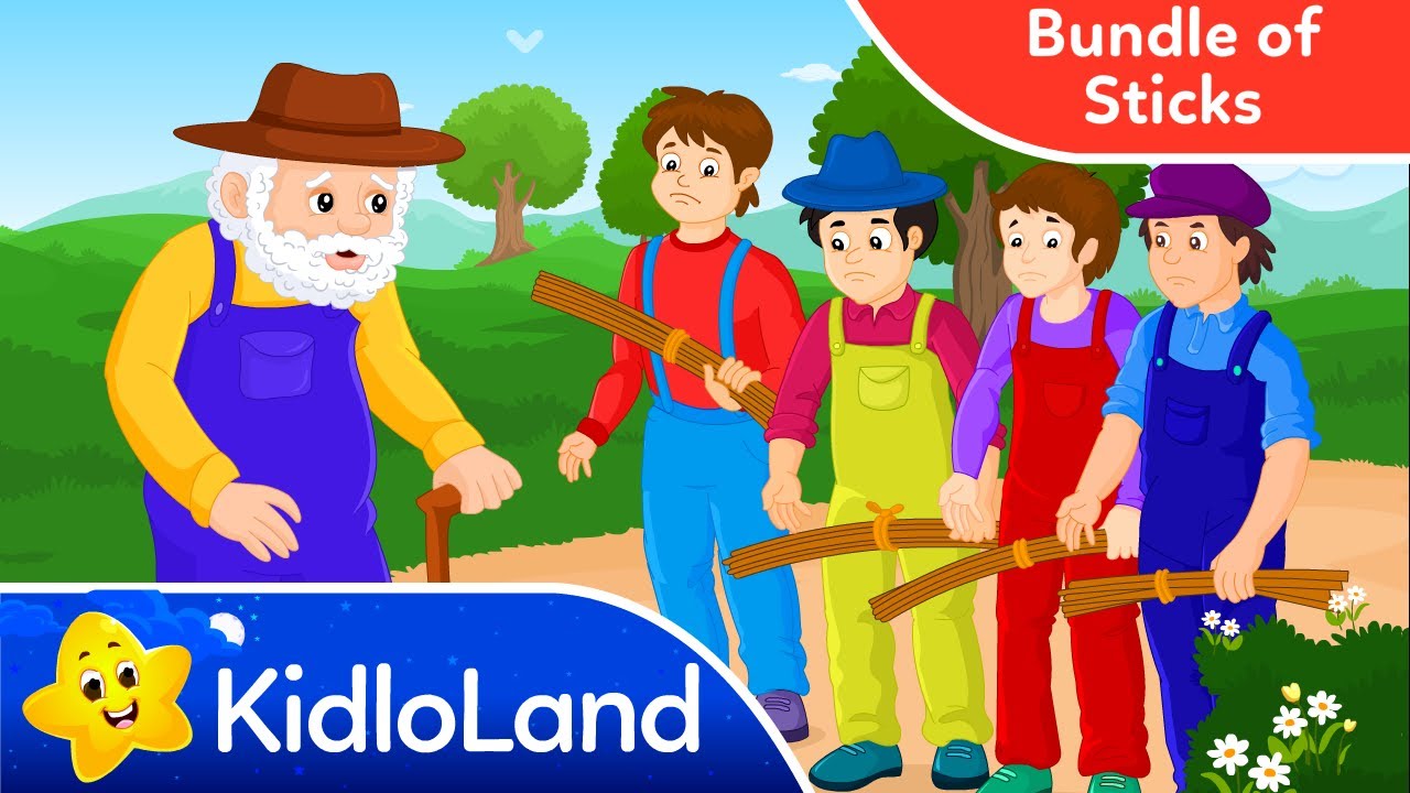 The Bundle of Sticks Story | Unity is Strength | Moral Stories for Kids | KidloLand Stories for Kids