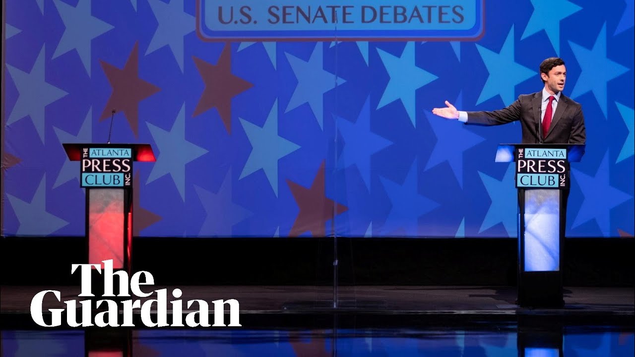 Georgia debate: Jon Ossoff addresses empty podium as Senator David Perdue skips event