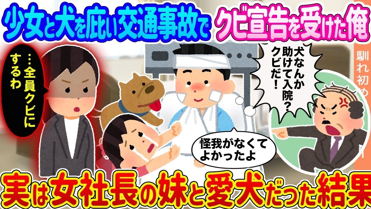 少女と犬をかばい交通事故で解雇…相手は女社長の妹と愛犬だった！