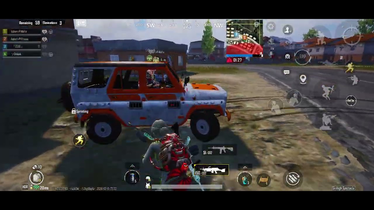 BGMI Full Intense Matches 1 Chicken Dinner 15/02/2026 Part-2