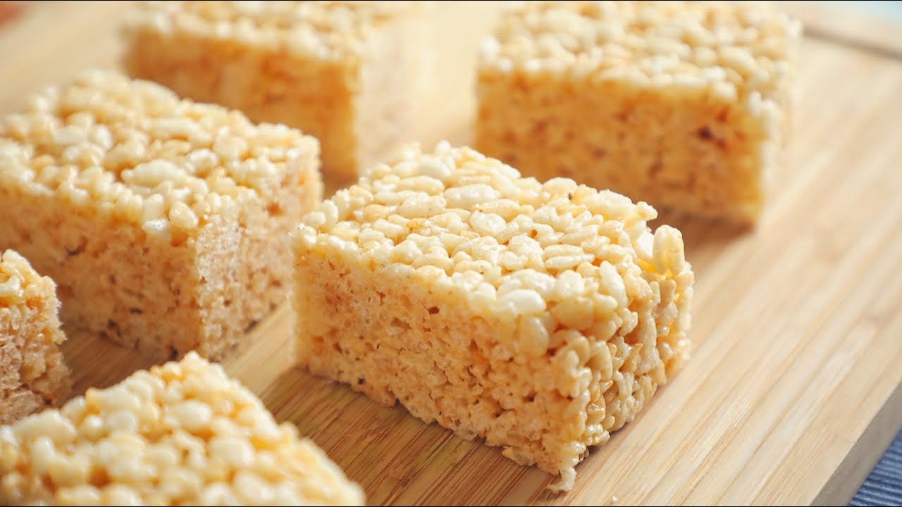 Easy 3 Ingredients Original Rice Crispy Treats | 原味棉花糖米通 (棉花糖沙琪瑪 ) | Carré aux Rice Crispy