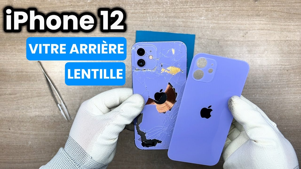 Je remplace la vitre arrière et la lentille de cet iPhone 12 😷📱