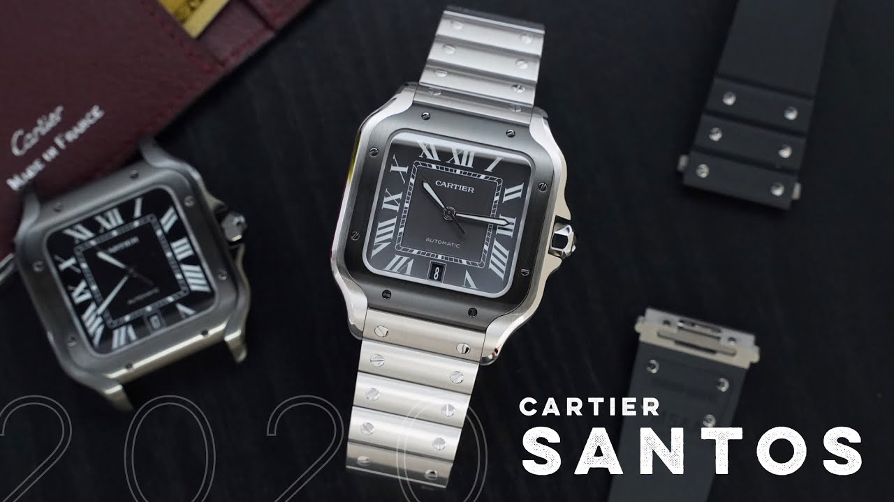 [經典X全黑化]卡地亞 2020 SANTOS ADLC非結晶類鑽碳黑魂版/CARTIER/SANTOS