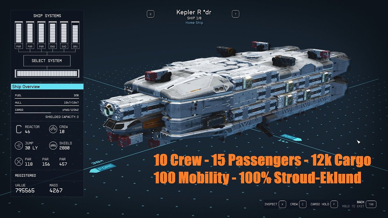 Building the Kepler R (done right) Starfield roleplay ship