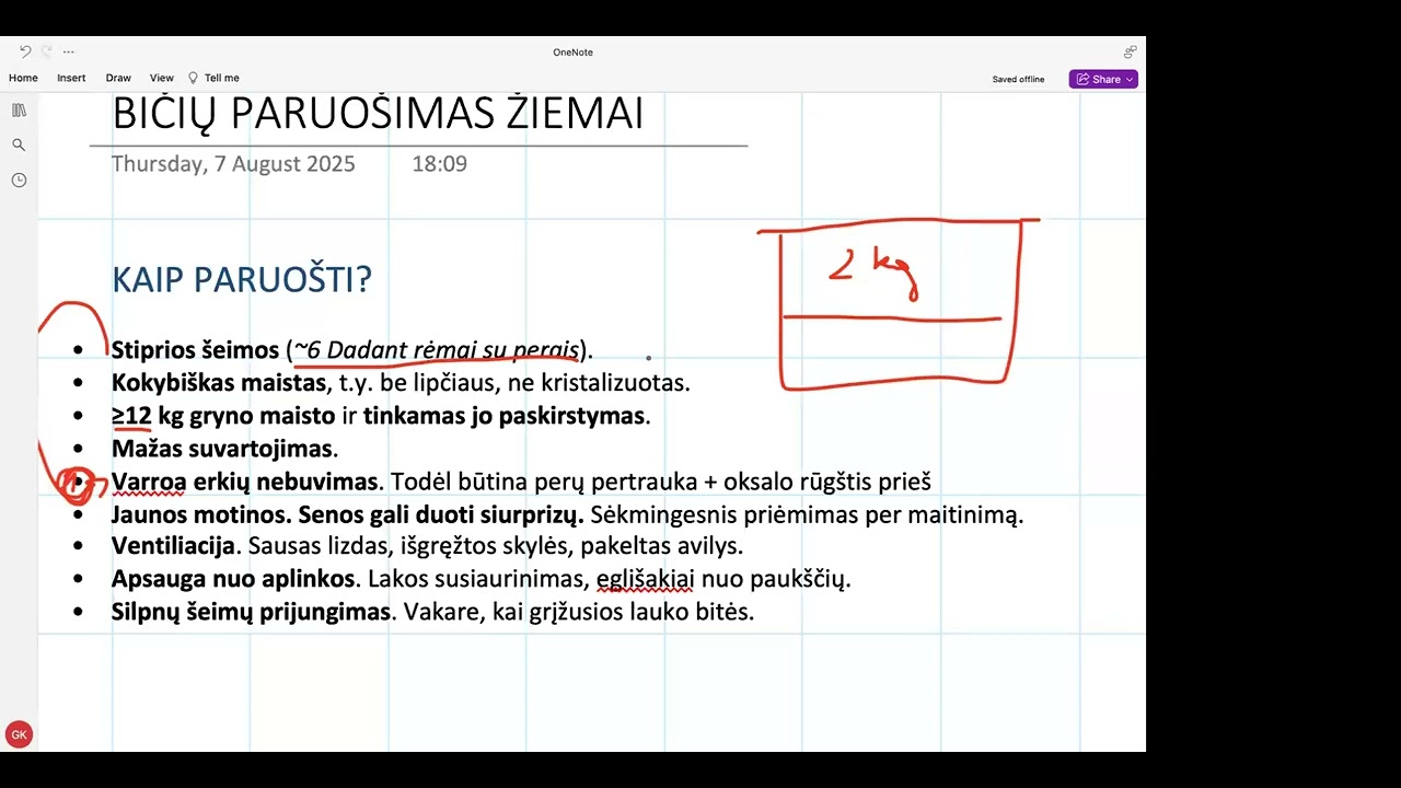 2025.08.07. Bičių paruošimas žiemai
