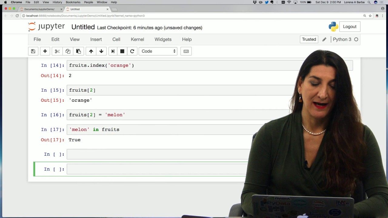 Jupyter demo 3—Playing With Lists