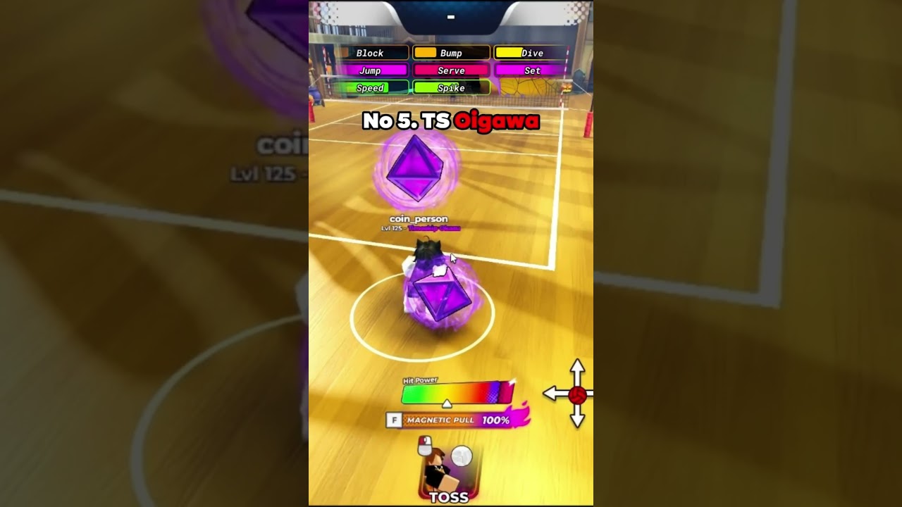 The TOP 5 Styles in Volleyball Legends #roblox #shorts