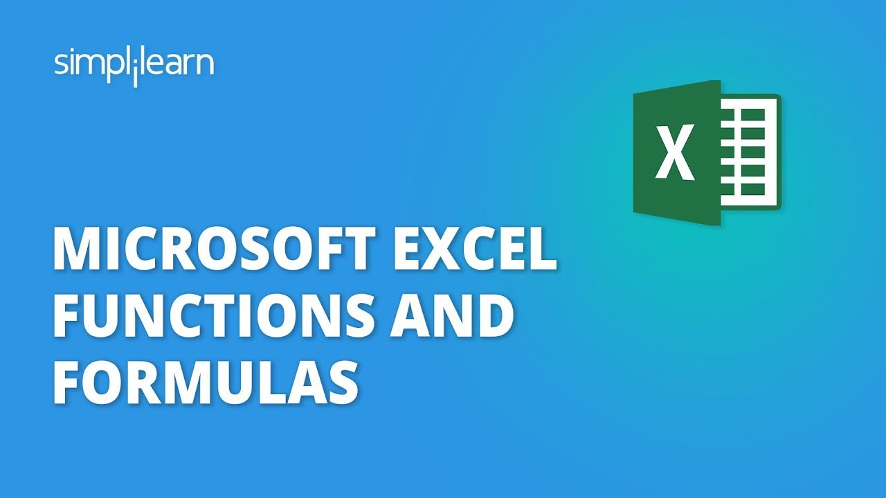 Excel Formulas | Excel Formulas And Functions | Excel Basics For Beginners | Simplilearn