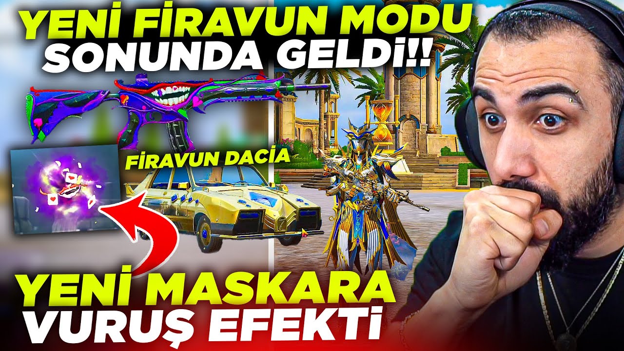 BEKLENEN FİRAVUN MODU GELDİ!! 😱 YENİ MASKARA VURUŞ EFEKTİ VE FİRAVUN DACİA ARABA | PUBG MOBILE