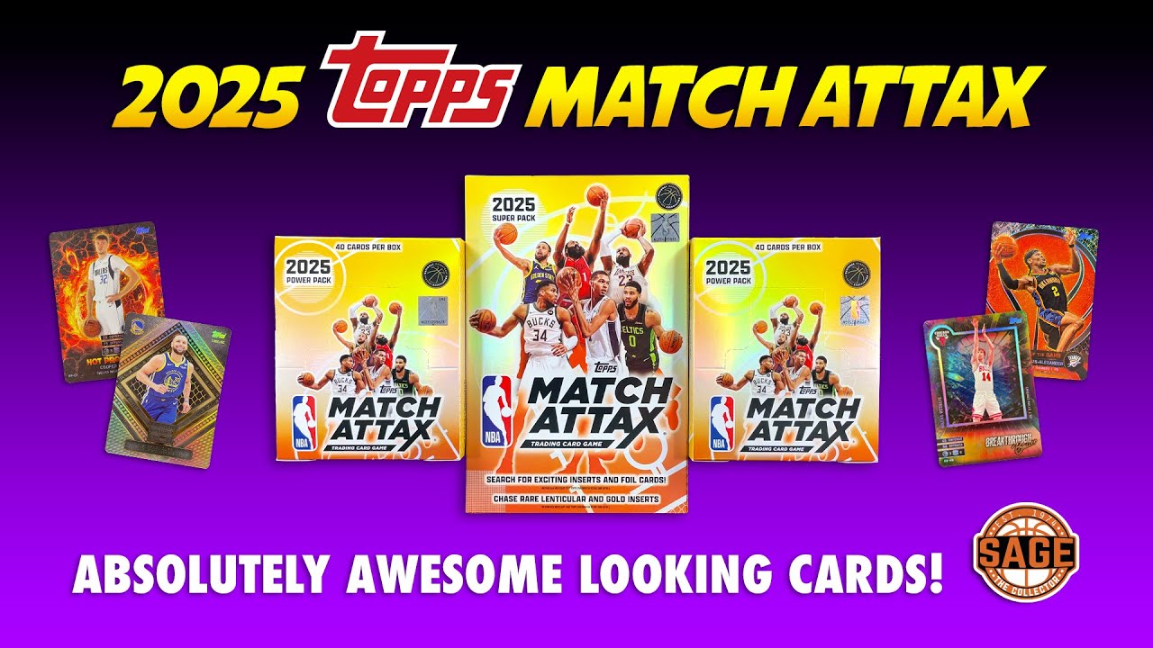 Коллекционная карточная игра Topps Basketball Match Attax NBA 2025 года 🔥 Потрясающие карточки!