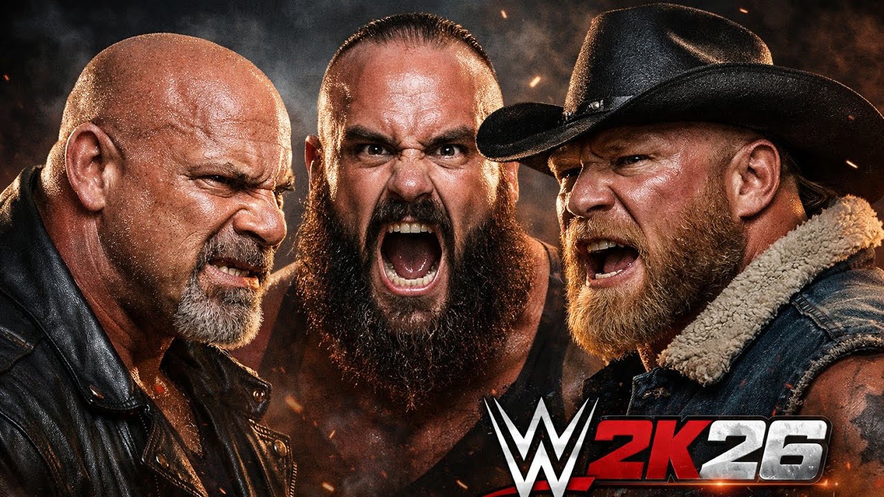 GOLDBERG vs BROCK LESNAR vs BRAUN STROWMAN — MONSTER TRIPLE THREAT 💥