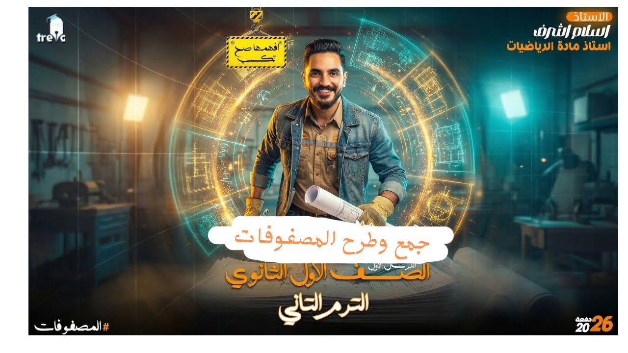 الدرس الثاني (جمع وطرح المصفوفات ) للصف الأول الثانوي 2026