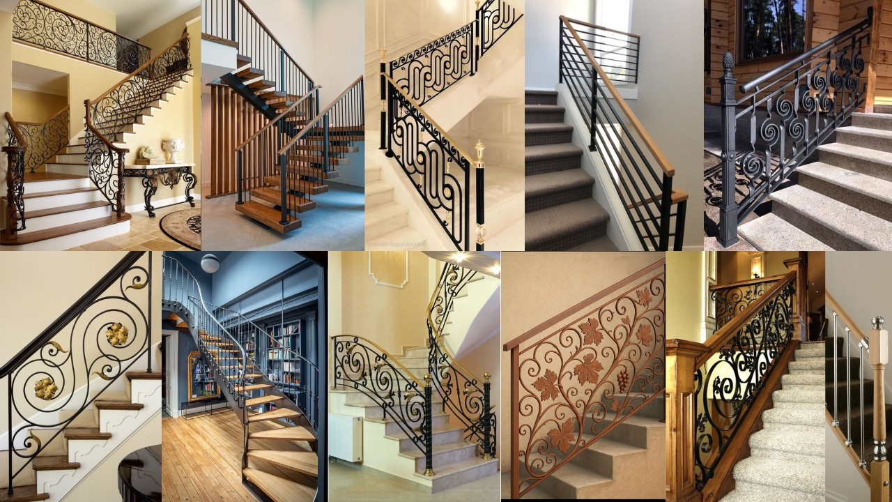 Metal stair railing design ideas /Metal stair grill design ideas #homedecor #woodscraft #home #metal