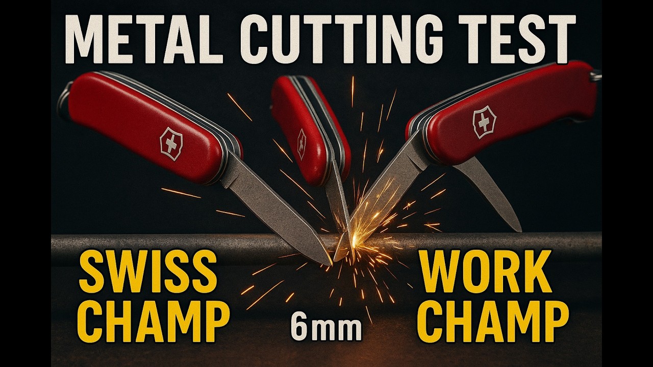 Тест на металлический напильник: Swiss Champ против Work Champ
