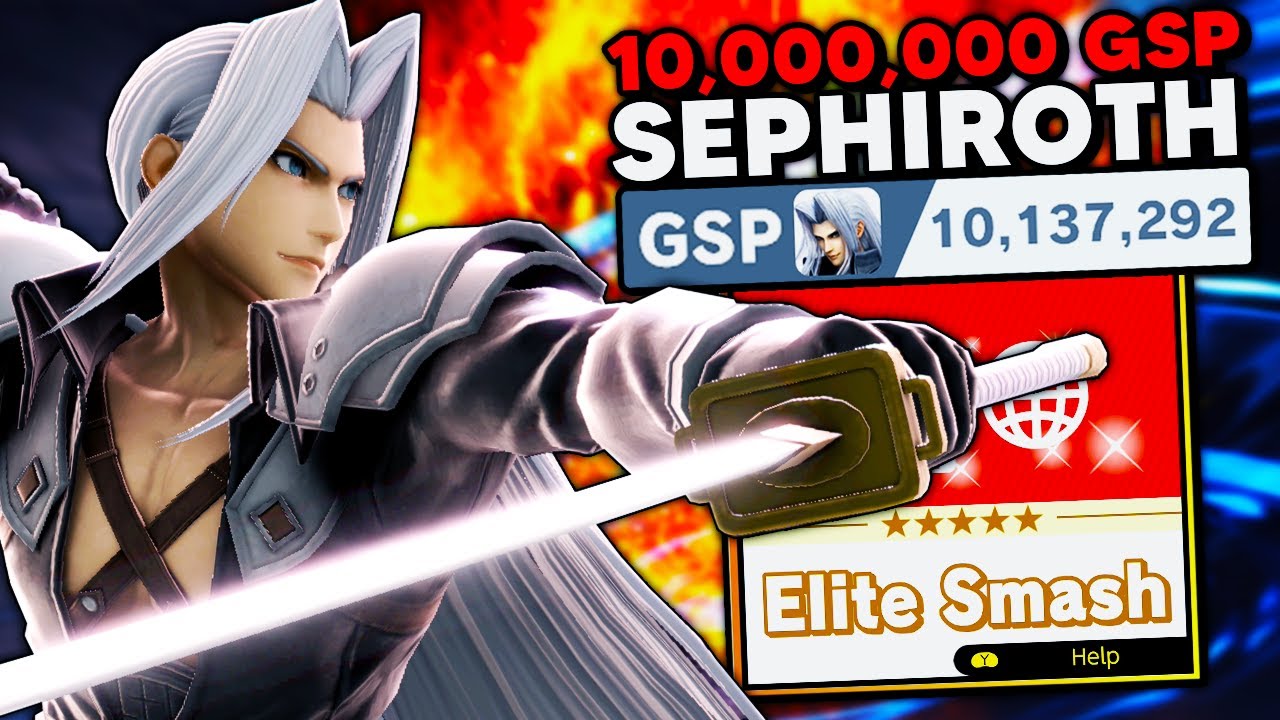 This is what a 10,000,000 GSP Sephiroth looks like in Elite Smash