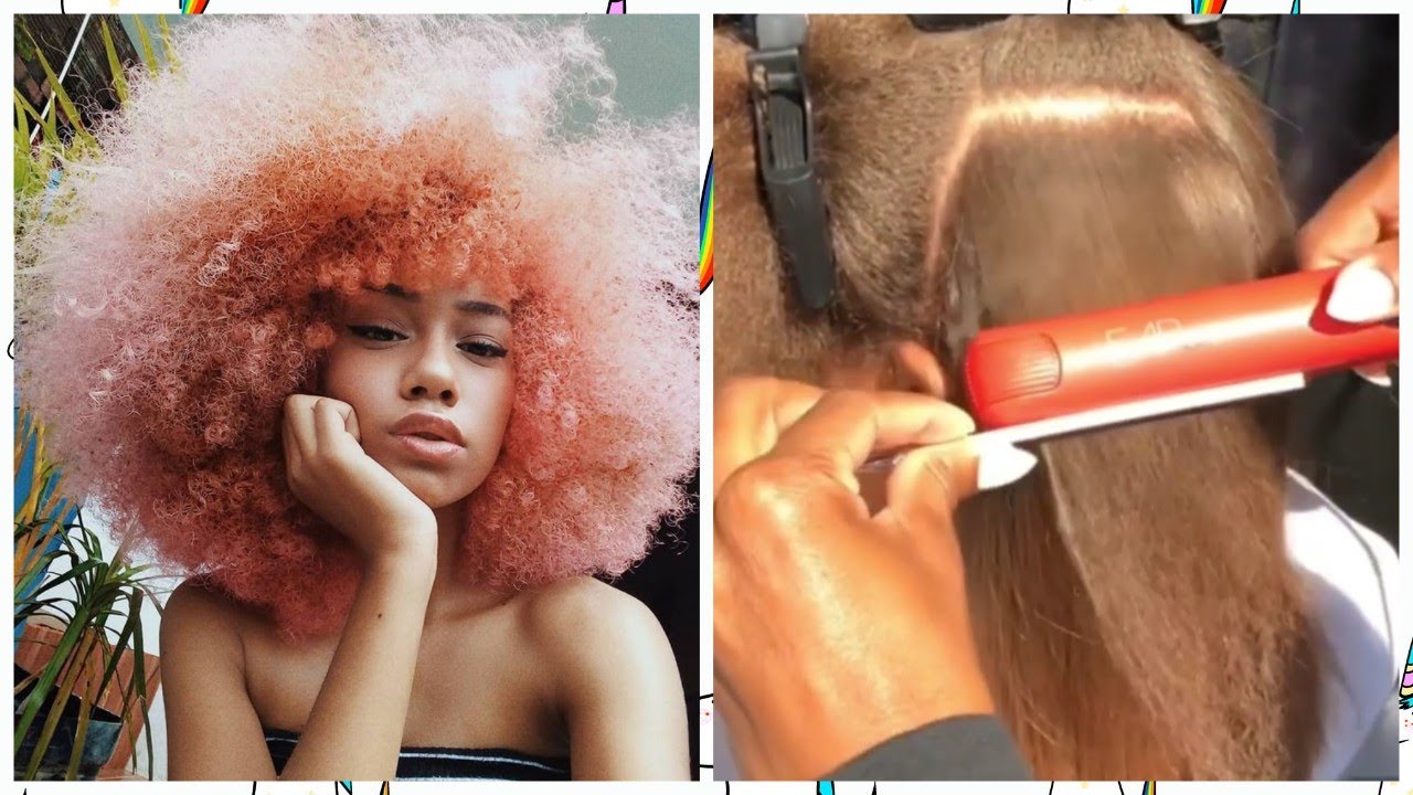 Silk Press On Natural Hair Compilation