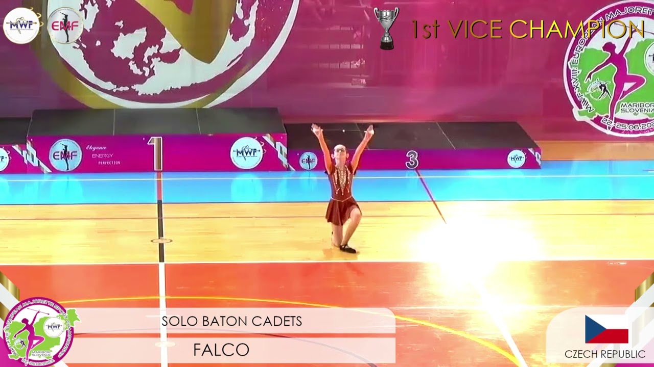 MWF/ 🏆 EUROPEAN 1st VICE CHAMPION 2023. 🏆SOLO BATON CADETS / FALCO- CZ