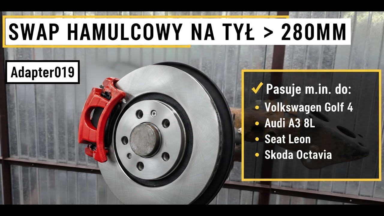 Adapter019 / SWAP 280mm Tył / Golf 4 / A3 8L / Octavia / Leon / Toledo itd.