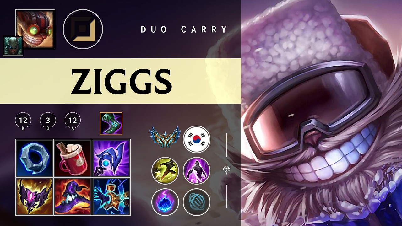 Ziggs Carry vs Ezreal - KR Challenger Patch 26.05