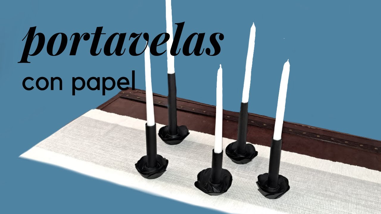 Descubre como Hacer PORTAVELAS con Recortes de Revista 🕯️ MUY F&Aacute;CIL!