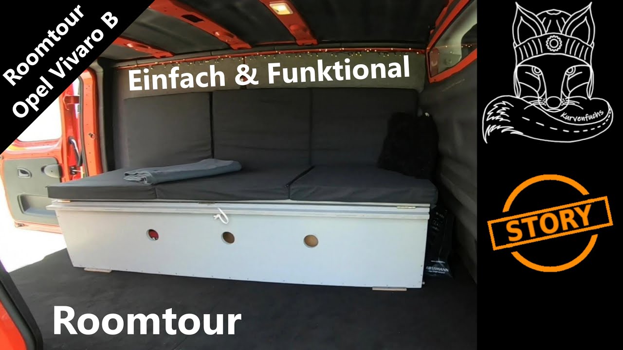 Opel Vivaro B * Campervan * Roomtour * Kosten * Arbeitszeit * Motorrad Transporter mit Bett