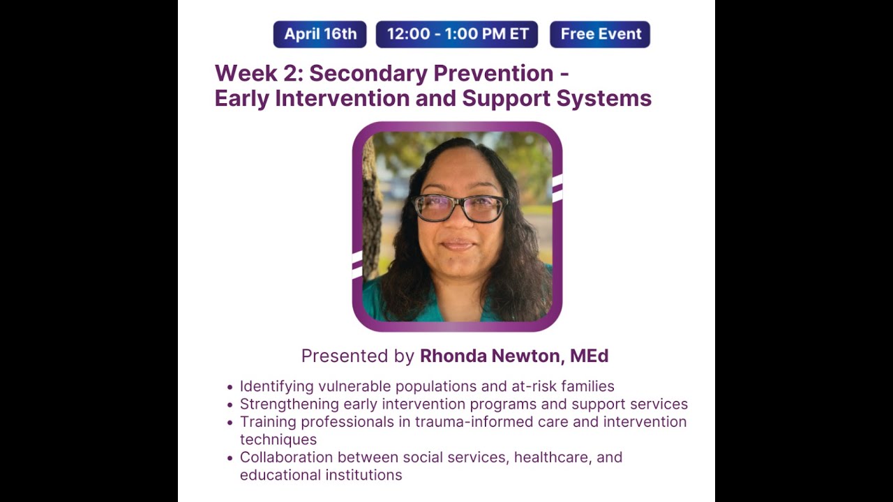 Secondary Prevention - Early Intervention and Support Systems