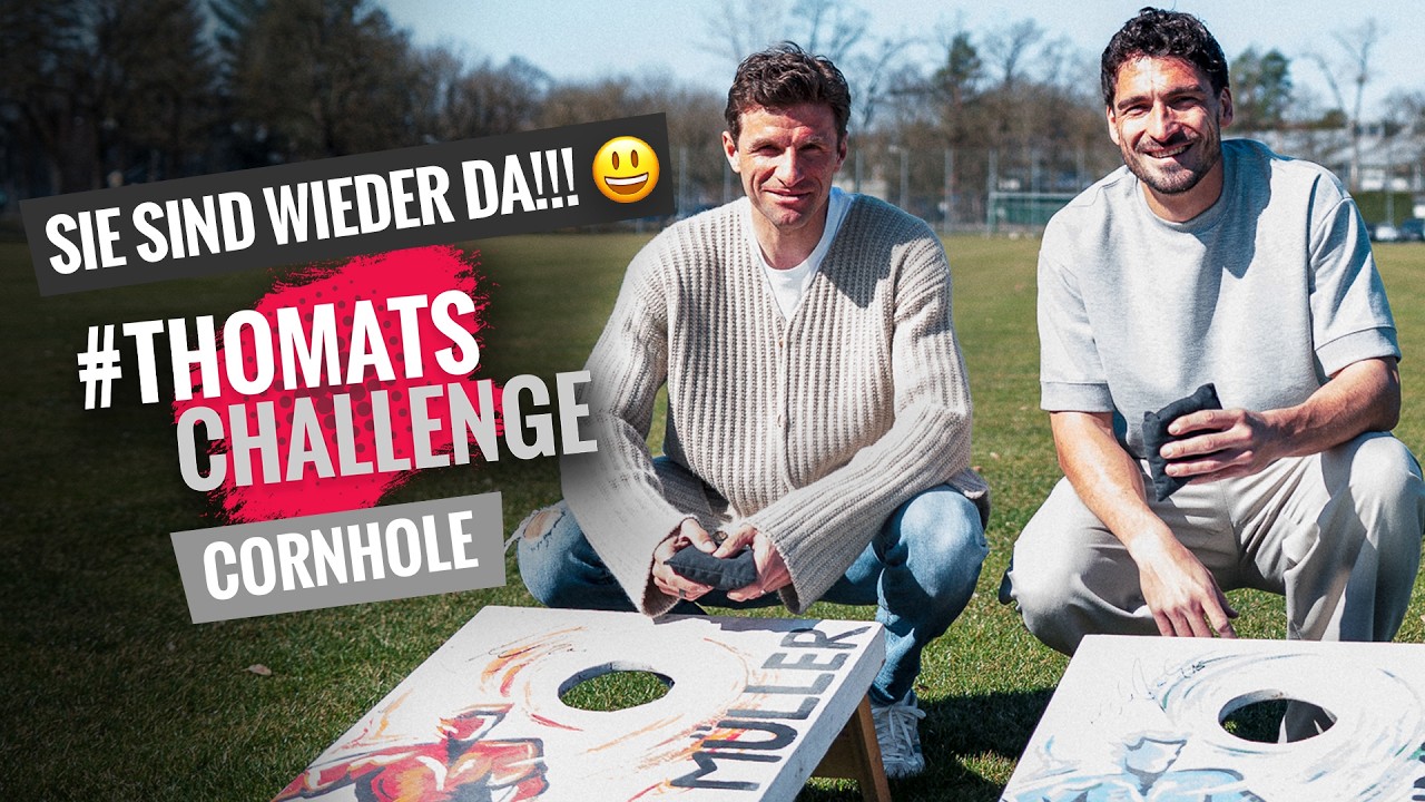 Mats Hummels und Thomas Müller im Duell – #ThoMats Comeback im Cornhole