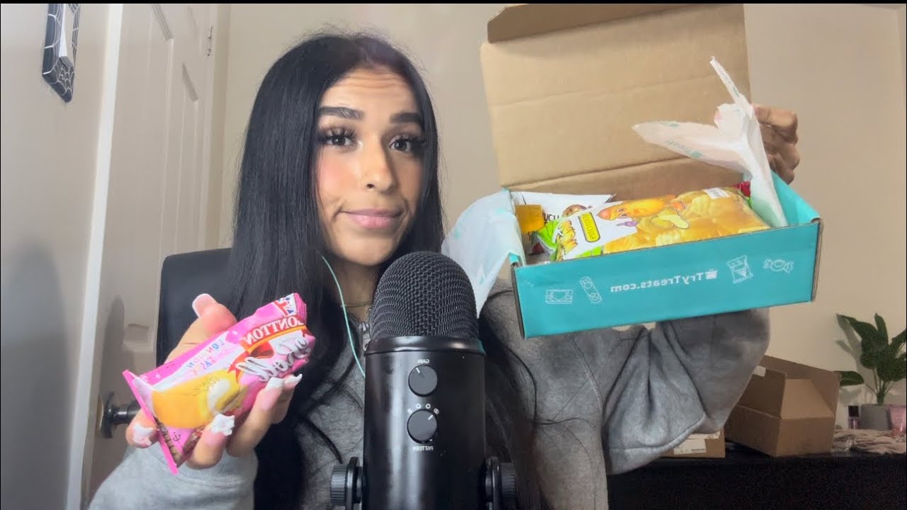 Asmr Trying snacks from Malaysia 🇲🇾