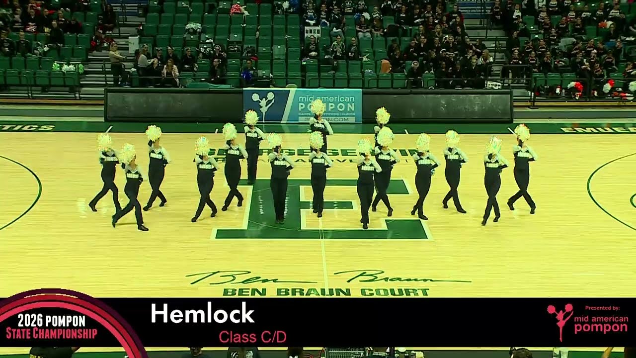 Hemlock Varsity Pom 2026 Class C/D State Champs