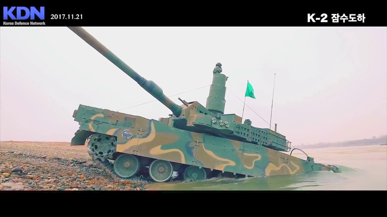 KDN - South Korea K2 Black Panther Main Battle Tanks South Han River Fording [1080p]