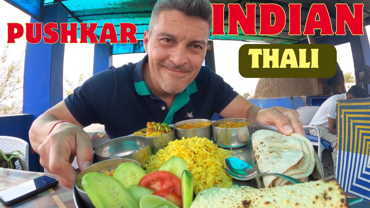 DELICIOUS Thali at Real Out Of The Blue in Pushkar, Rajasthan, India