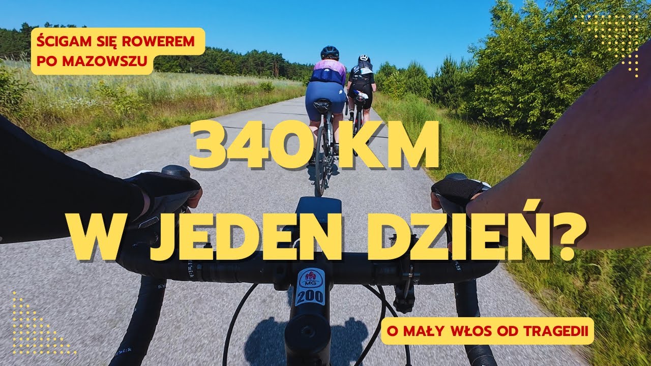 Groźny WYPADEK na kolarskim ultra! - Mazowiecki Gravel 2025 (Szosa 300)