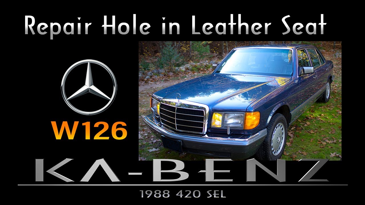 Repair Hole in Leather Seat on a Mercedes-Benz W126 S-Class.