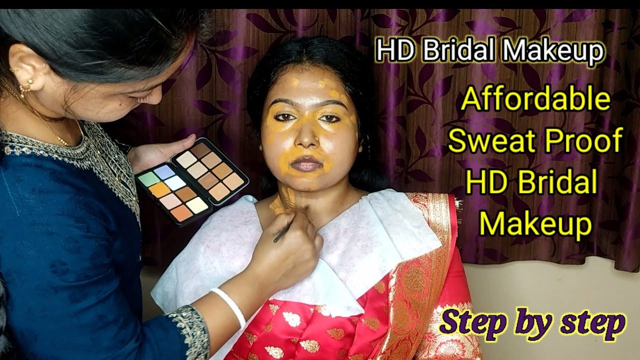 HD✨ Bridal Makeup / Affordable Sweat Proof Makeup / ব্রাইডাল মেকাপ স্টেপ বাই স্টেপ