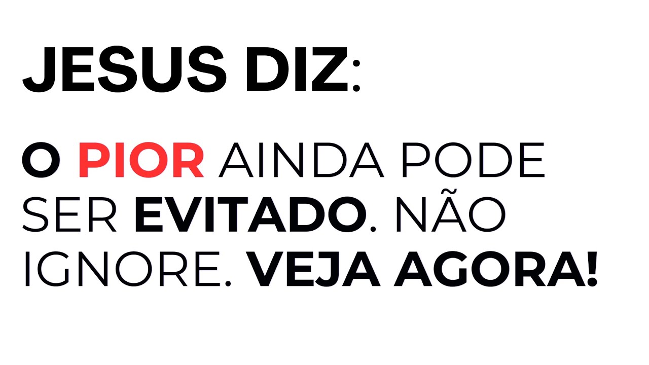 Jesus diz: um grande fracasso total está prestes a acontecer com você em poucas horas. não ignore.