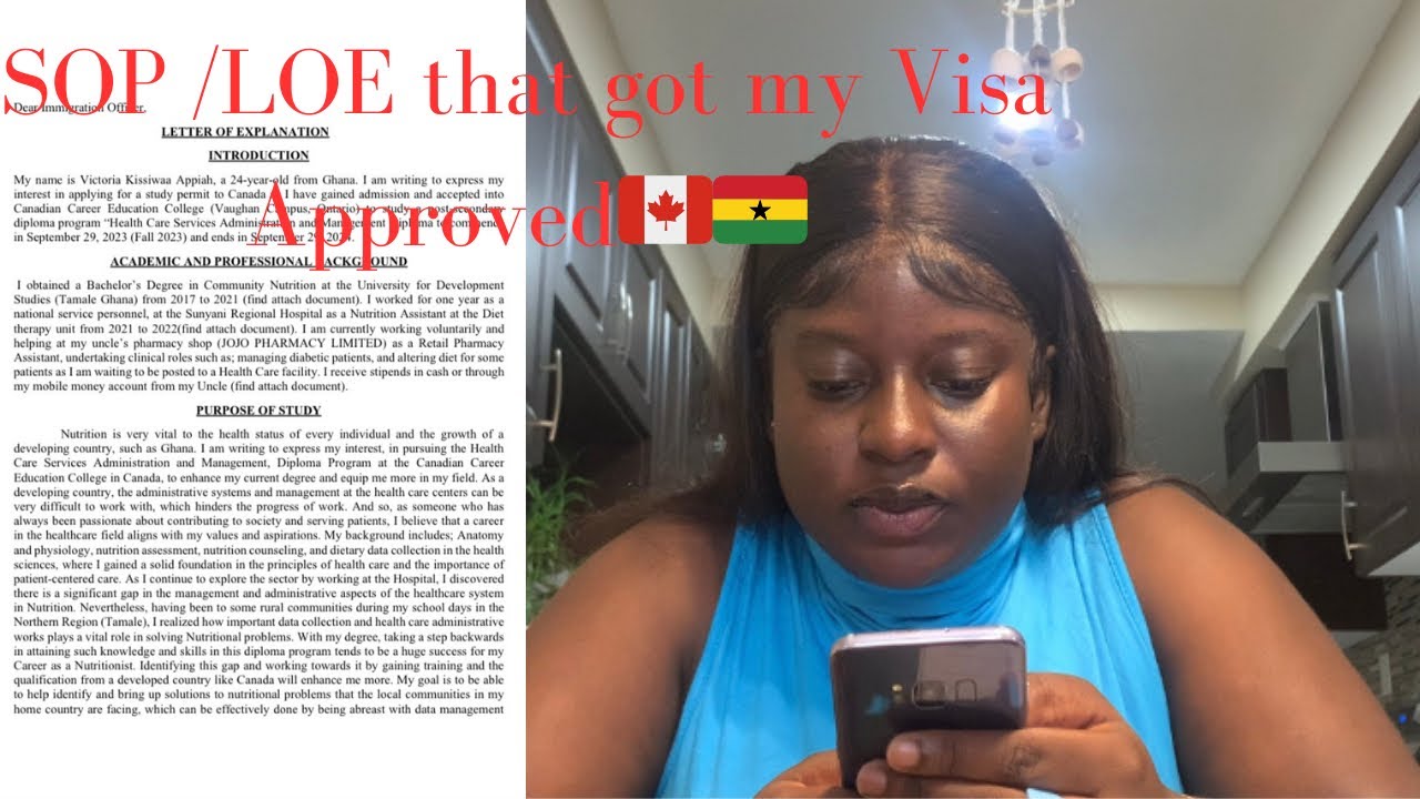 HOW TO WRITE A PERFECT LETTER OF EXPLANATION FOR A CANADIAN STUDY VISA APPLICATION 🇨🇦🇬🇭#canada