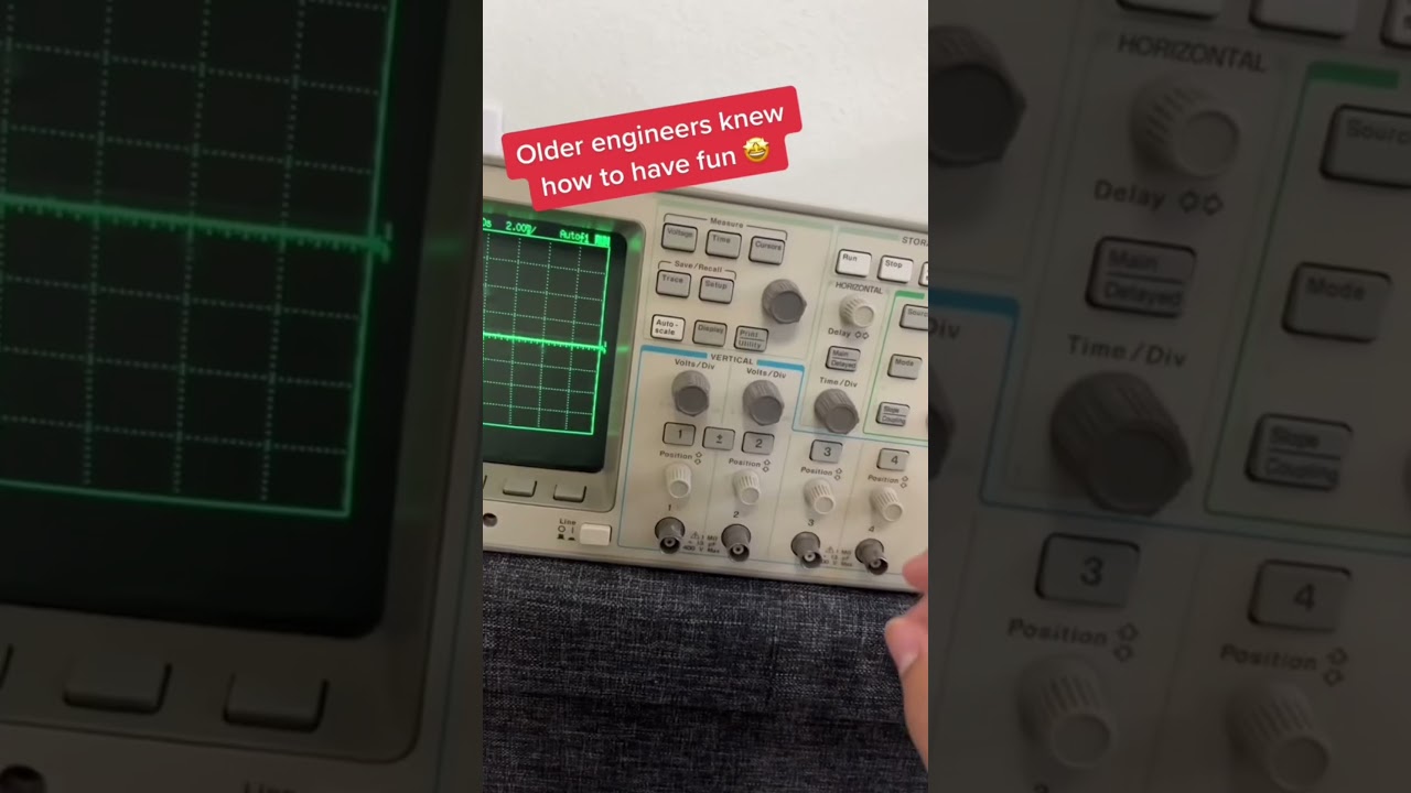 Secret game hidden inside old oscilloscope #engineering #secretgame #electrical