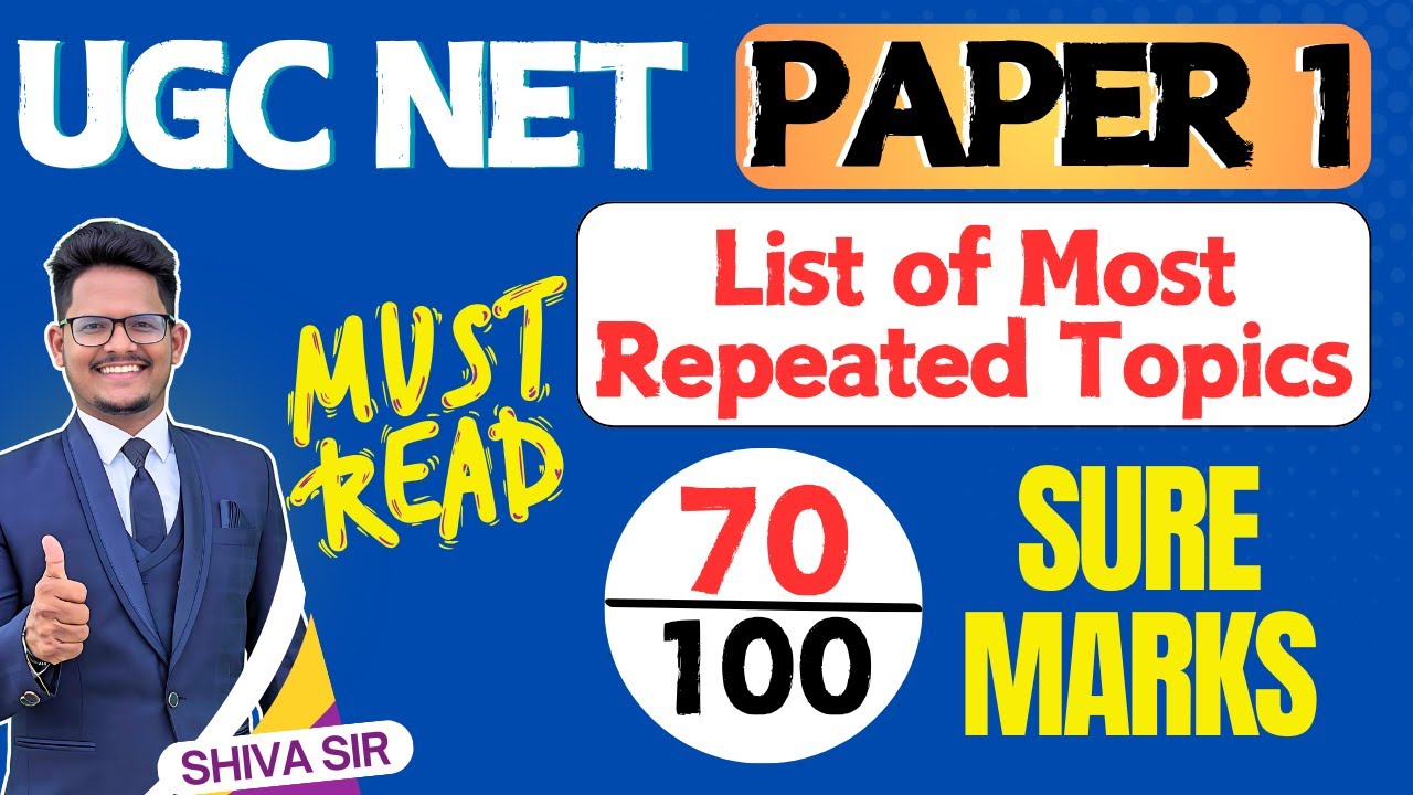 UGC NET Paper 1 | Must do List of Most Important Topics by Shiva Sir #achieversaddaugcnet