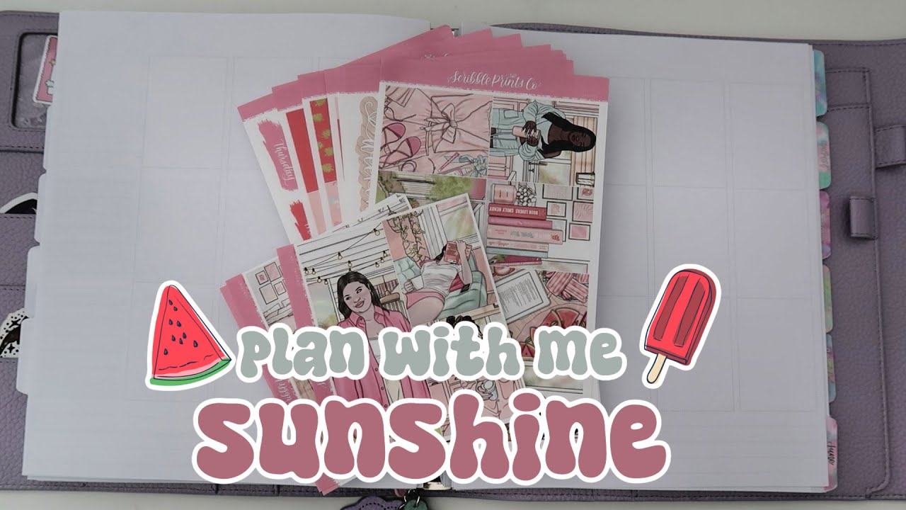 Plan With Me 🍉 Sunshine (ScribblePrintsCo)