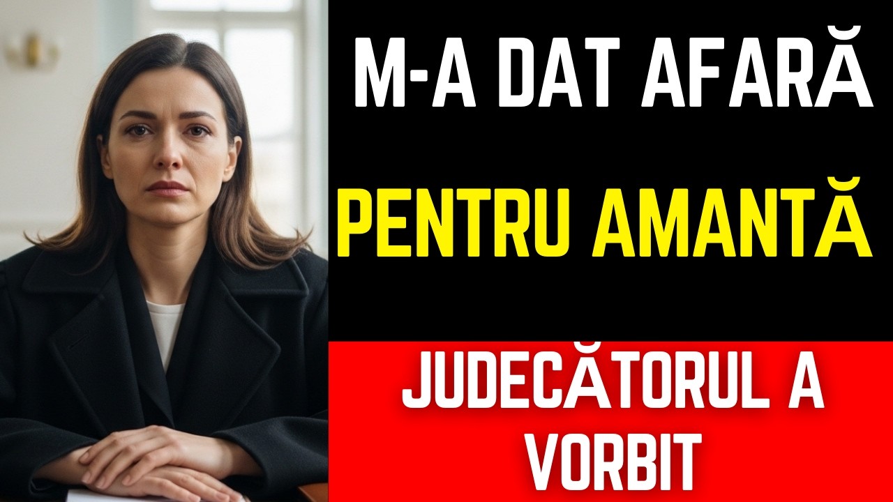 Soțul meu m-a dat afară din cauza amantei lui, dar când judecătorul a vorbit, a înlemnit